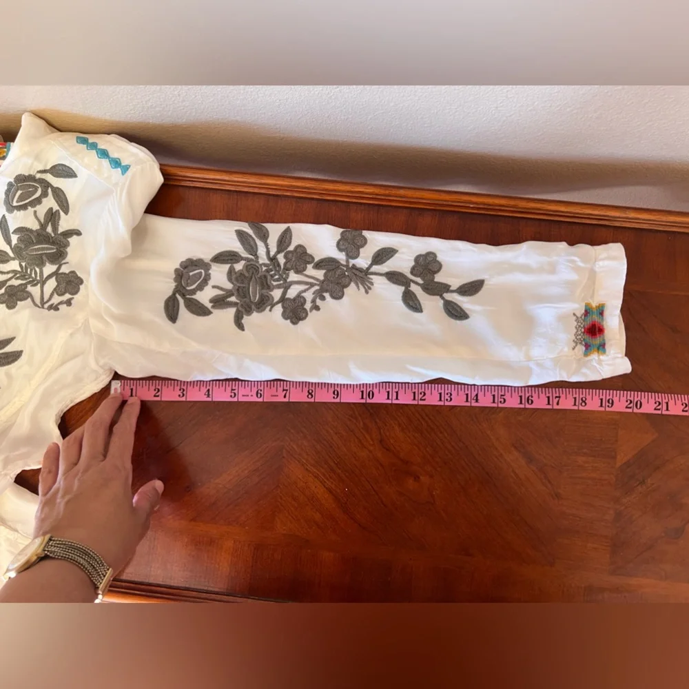 Johnny Was Milton Floral Zip Up Embroidered Lightweight Jacket Size XS - Picture 13 of 15